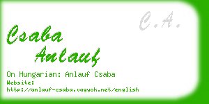 csaba anlauf business card